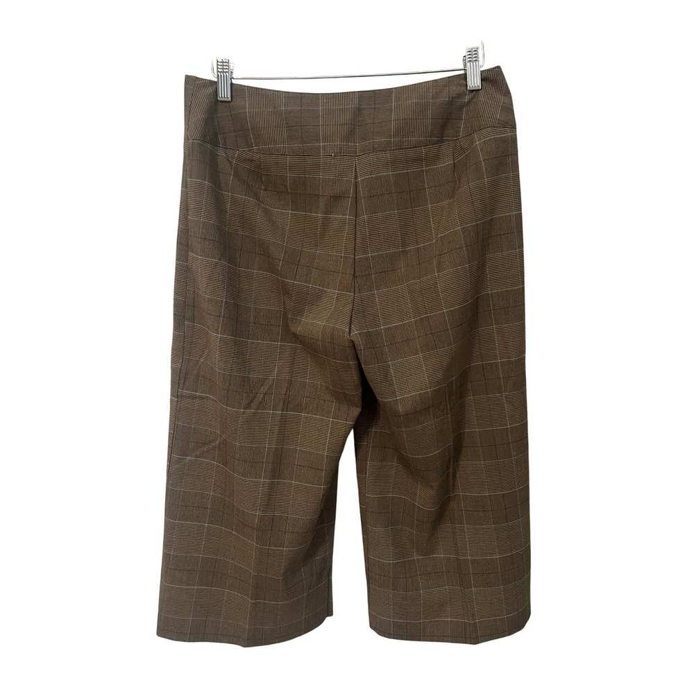 David Paul Plaid Culottes Wide Leg Pants Womens Size 8 Brown Career Vintage USA - Picture 5 of 12